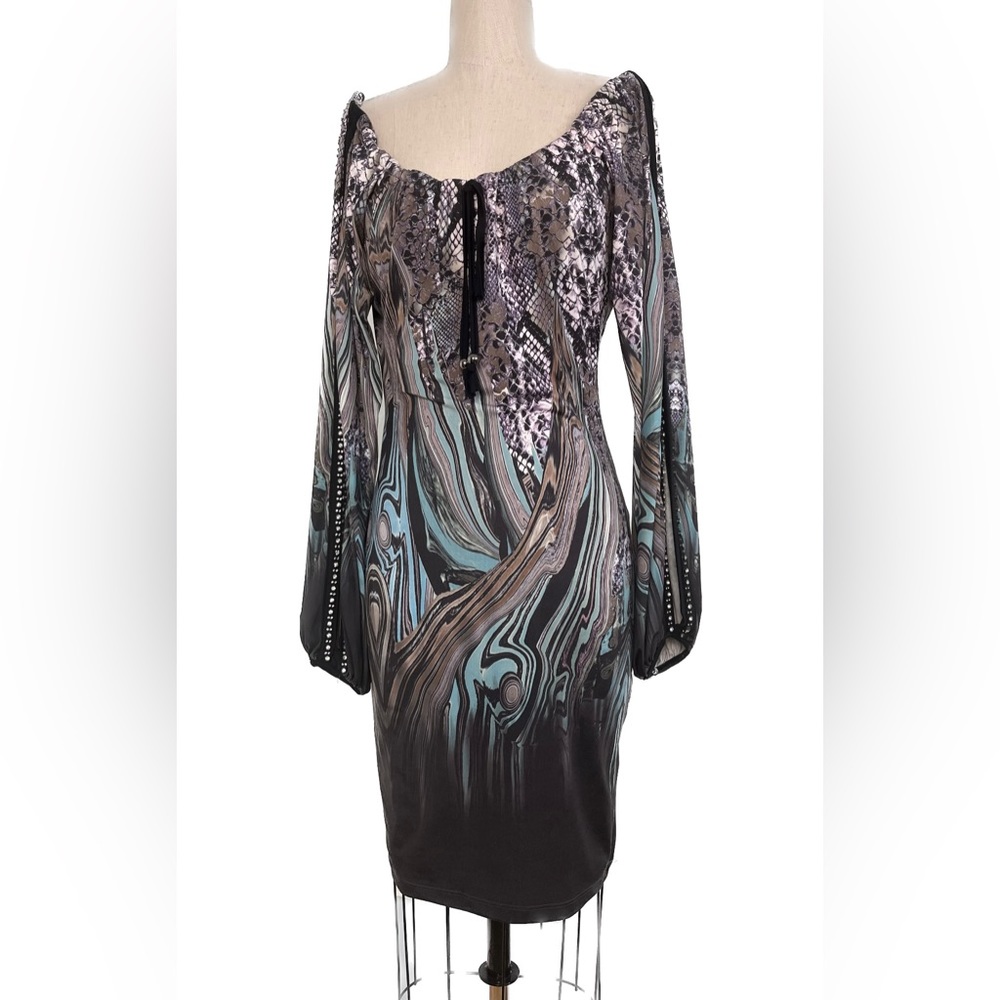 FX Missony | FREE Delivery Dress Made in Italy Sz 38 (S) long sleeve with slit